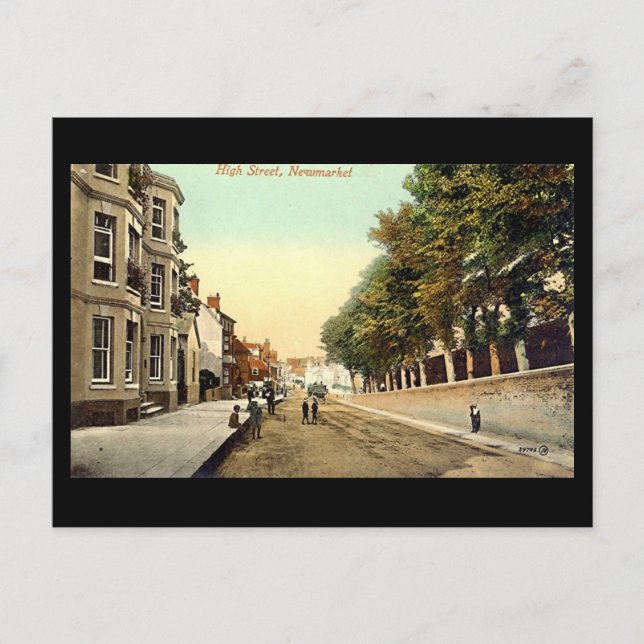 Ancienne carte postale - High St, Newmarket, Suffo (Devant)