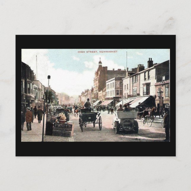 Ancienne carte postale - High St, Newmarket, Suffo (Devant)