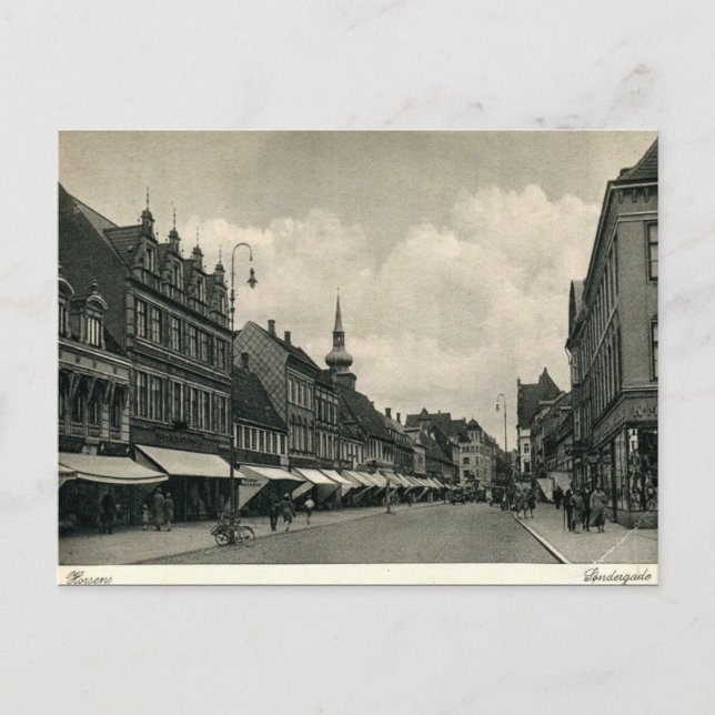Ancienne carte postale - Horsens, Danemark (Devant)