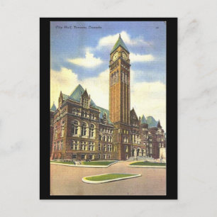 Ancienne carte postale - Hôtel de ville, Toronto (