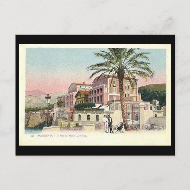 Ancienne carte postale - Hotel Vittoria, Sorrento, (Devant)