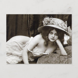 Ancienne carte postale - Jolie fille