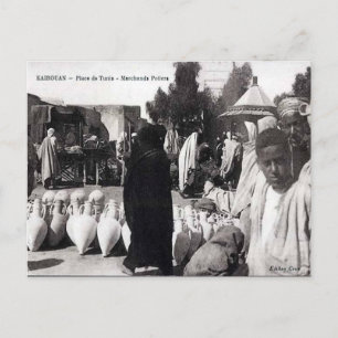 Ancienne carte postale - Kairouan, Tunisie