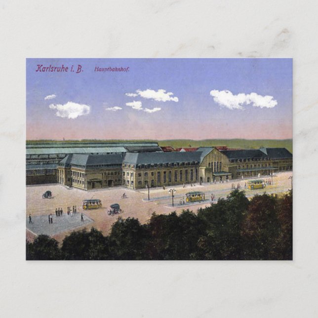 Ancienne carte postale - Karlsruhe, Allemagne (Devant)