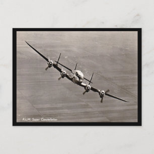 Ancienne carte postale - KLM Super Constellation