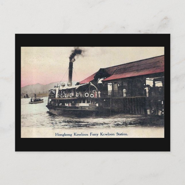 Ancienne carte postale - Kowloon Ferry, Hong Kong (Devant)