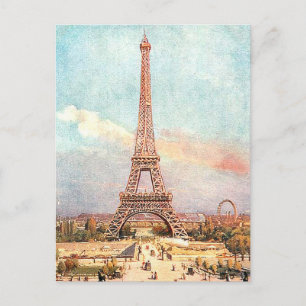 Ancienne carte postale - La Tour Eiffel, Paris