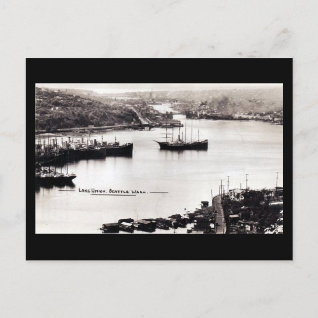 Ancienne carte postale - Lake Union, Seattle WA (Devant)