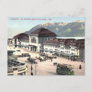 Ancienne carte postale - Lausanne, Suisse