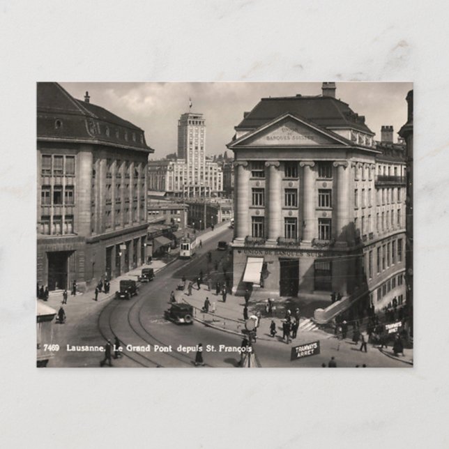 Ancienne carte postale - Lausanne, Suisse (Devant)