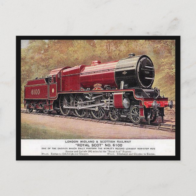Ancienne carte postale - LMS Engine 6100 "Royal Sc (Devant)