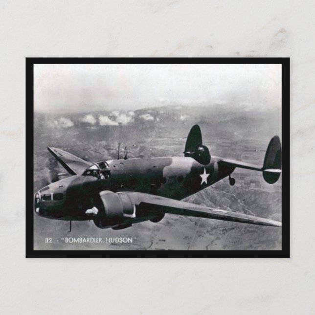 Ancienne carte postale - Lockheed Hudson Light Bom (Devant)