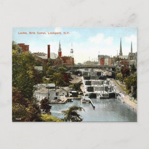 Ancienne carte postale - Lockport, NY, États-Unis