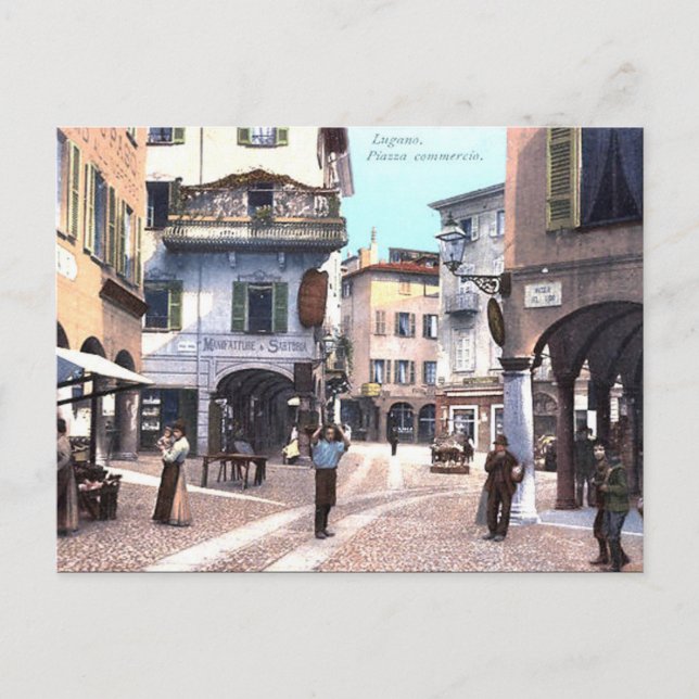 Ancienne carte postale - Lugano, Suisse (Devant)
