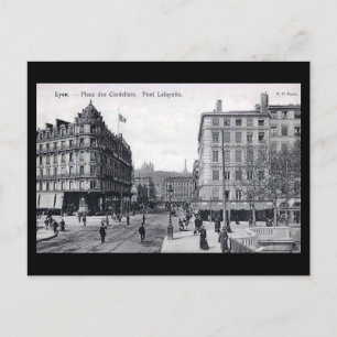 Ancienne carte postale - Lyon, Place des Cordelier