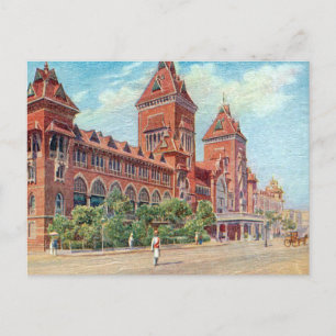 Ancienne carte postale - Madras (Chennai), Inde