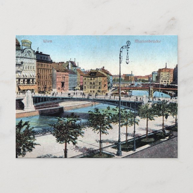 Ancienne carte postale - Marienbrücke, Wien (Devant)