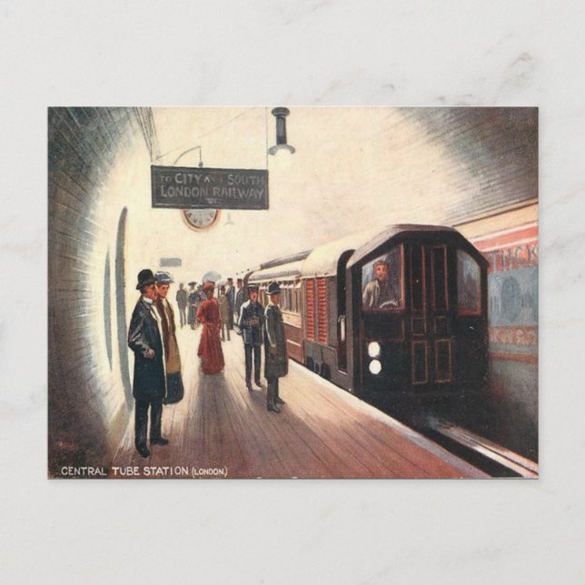 Ancienne carte postale - métro Londres (Devant)