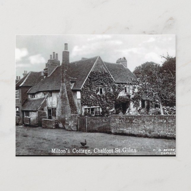 Ancienne carte postale - Milton's Cottage, Chalfon (Devant)