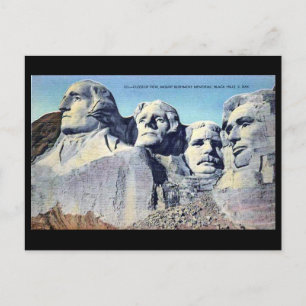 Ancienne carte postale - Mont Rushmore, Dakota du 