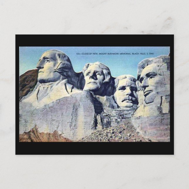 Ancienne carte postale - Mont Rushmore, Dakota du  (Devant)
