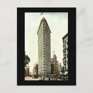 Ancienne carte postale, New York, Immeuble en fer 