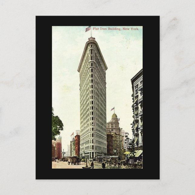 Ancienne carte postale, New York, Immeuble en fer  (Devant)
