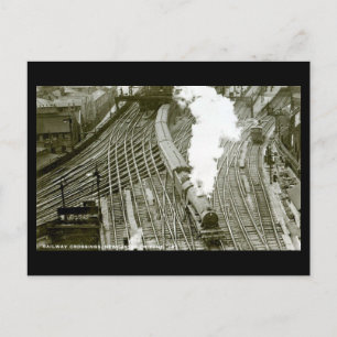 Ancienne carte postale - Passage à niveau, Newcast