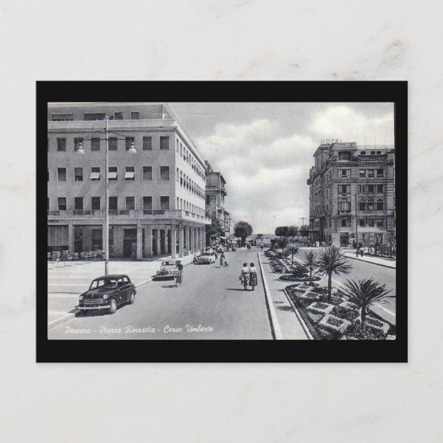 Ancienne carte postale - Pescara, Piazza Renascita (Devant)