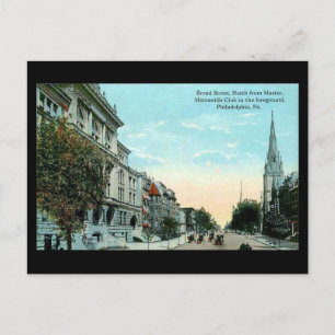 Ancienne carte postale - Philadelphie, rue Broad