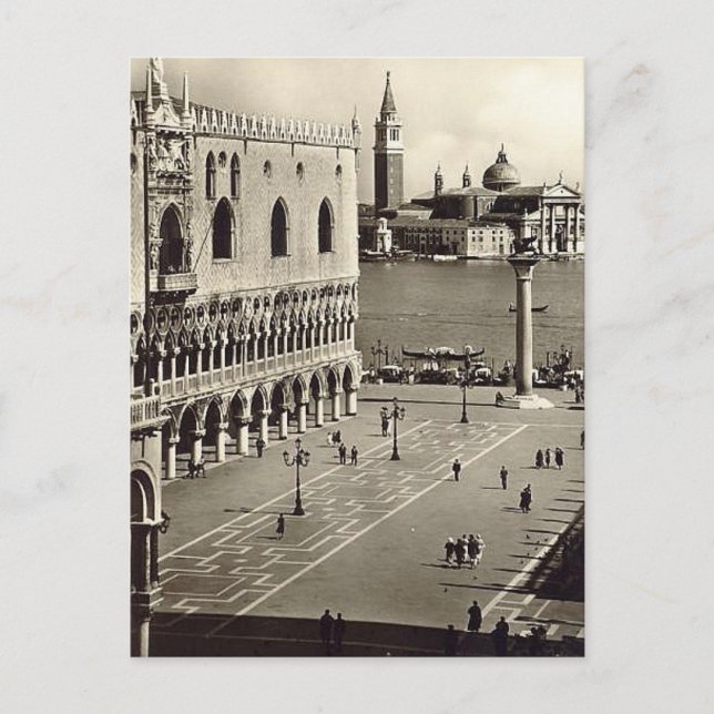 Ancienne carte postale - Piazzetta San Marco, Vene (Devant)
