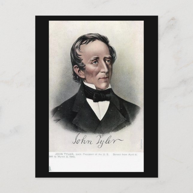 Ancienne carte postale - Président américain John  (Devant)