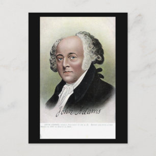 Ancienne carte postale - Président américain John 
