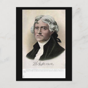 Ancienne carte postale - président américain Thoma