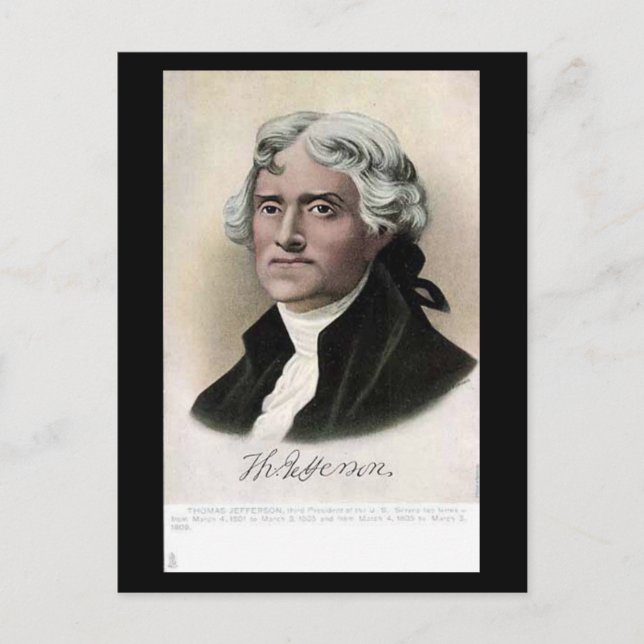 Ancienne carte postale - président américain Thoma (Devant)