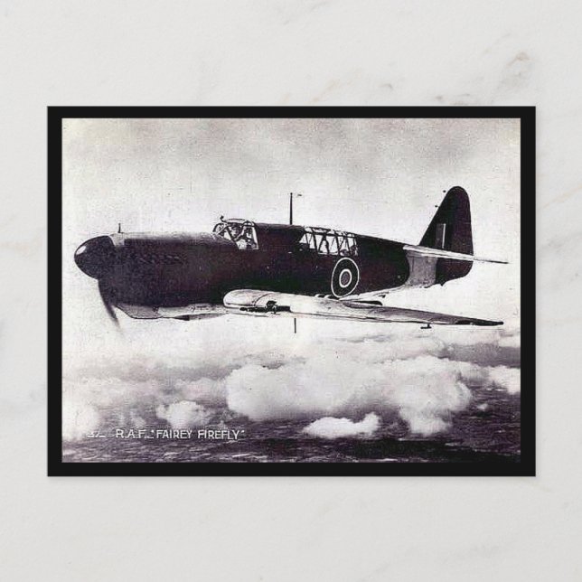 Ancienne carte postale - RAF Fairey Firefly (Devant)