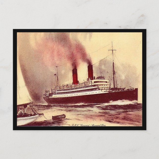 Ancienne carte postale - RMS Caronia, ligne Cunard (Devant)