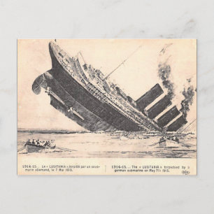 Ancienne carte postale - RMS Lusitania