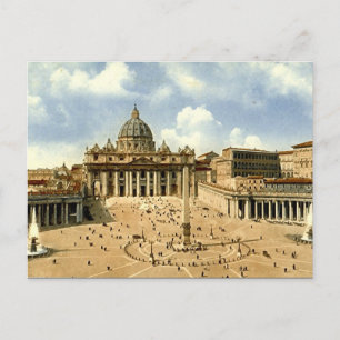 Ancienne carte postale, Rome, Saint-Pierre et Vati
