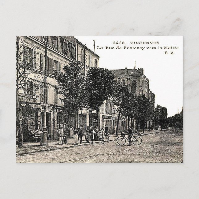 Ancienne carte postale - Rue de Fontenay, Vincenne (Devant)