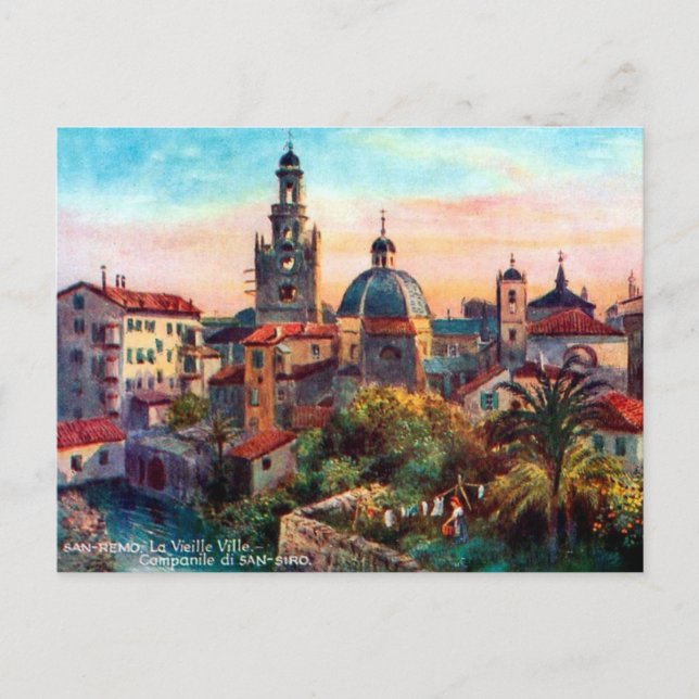 Ancienne carte postale - San Remo, Italie (Devant)