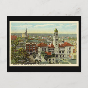 Ancienne carte postale, Savannah, Géorgie, États-U