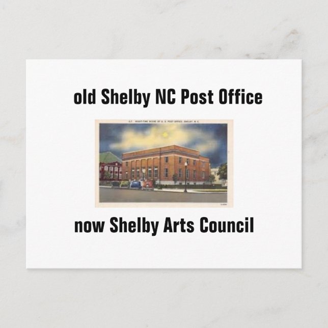 ancienne carte postale Shelby NC Post Office (Devant)