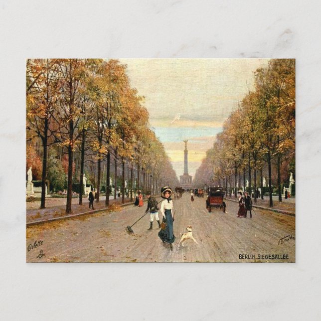 Ancienne carte postale - Siegesallee, Berlin (Devant)