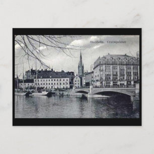 Ancienne carte postale - Stockholm, Suède
