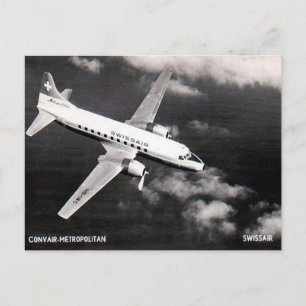Ancienne carte postale - Swissair Convair "Metropo