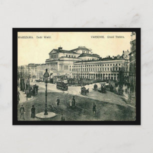 Ancienne carte postale - Teatro Wielki, Varsovie,