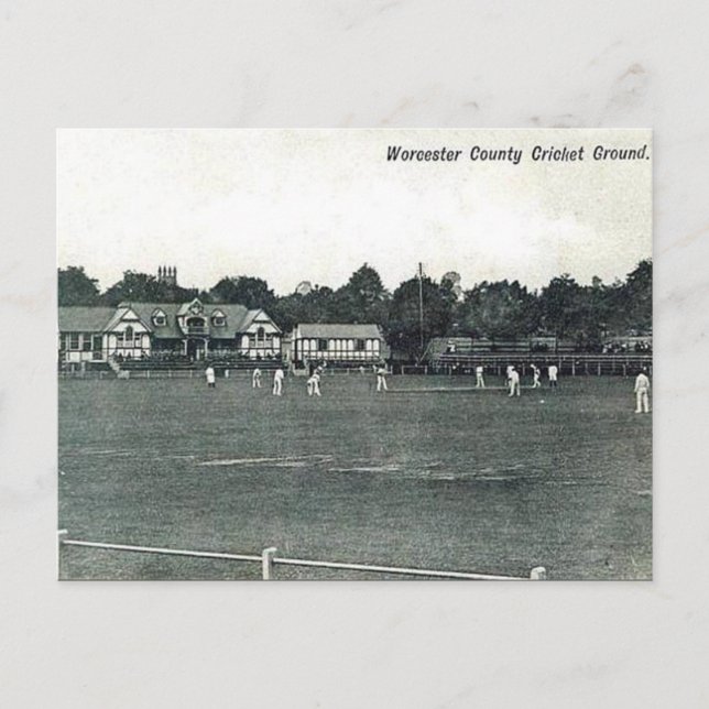 Ancienne carte postale - terrain de cricket Worces (Devant)