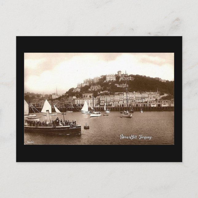 Ancienne carte postale, Torquay, Devon (Devant)
