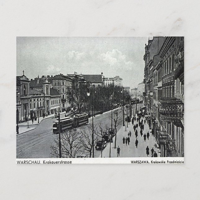 Ancienne carte postale - Varsovie, Pologne (Devant)